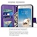 LG Aristo Case, LG Phoenix 3 Case, LG K8 2017 Case, LG Fortune Case, LK Luxury PU Leather Wallet Flip Protective Case Cover with Card Slots and Stand (Purple)
