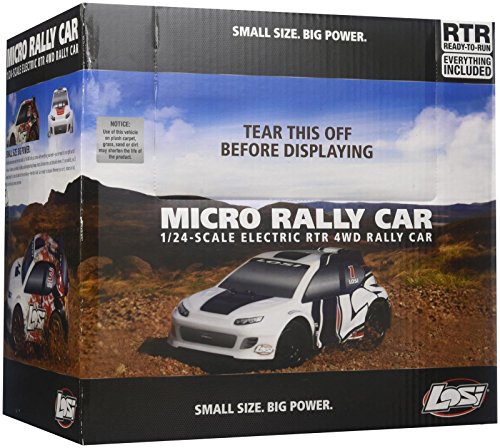Team Losi 4WD Rally RTR Car (1/24 Scale), Grey/White