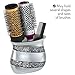 Creative Scents Bathroom Accessories set, 4-Piece Silver Mosaic Glass Luxury Bathroom Gift Set, Includes Soap Dispenser, Toothbrush Holder, Tumbler & Soap Dish – Finished in Stunning Silver