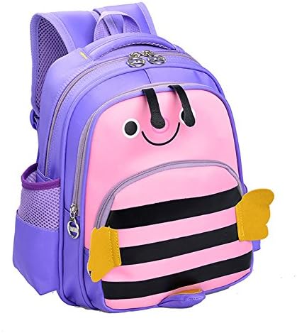 Cute Honeybee Preschool Back Pack Toddler Backpack for Boys and Girls Purple