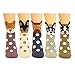 5 Pairs Women's Fun Socks Cute Dog Animals Funny Funky Novelty Cotton Gift (Dog and Dot),One Size