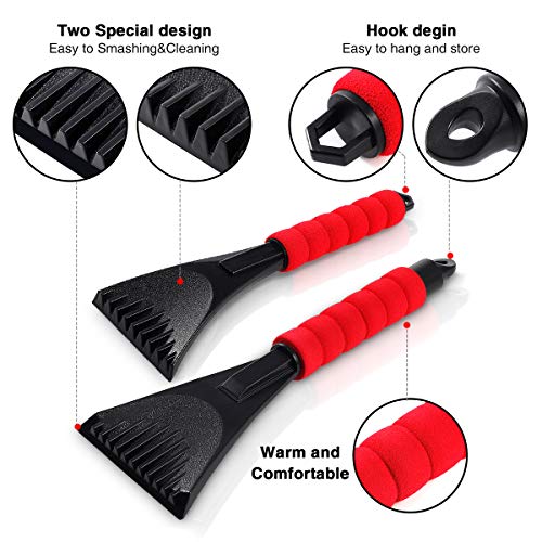 Audew Premium Ice Scraper for Car Windshield, Magical Ice Scraper with Foam Handle,Heavy-Duty Frost and Snow Removal Tool for Car Windshield and Window,Scratch-Free(2 Pack) - Thumbnail 3