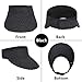 Simplicity Women's Roll Up Wide Brim Package Straw Hat Sun Visor, Black
