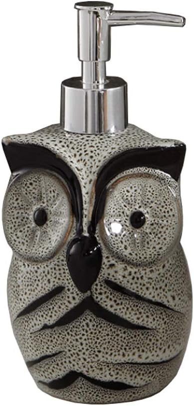 Amazon シャワーポンプ ハンドソープディスペンサーかわいいフクロウシャワーポンプボトルセラミック石鹸ポンプキッズローションディスペンサー用バスルームのカウンタートップ480ml 16 2oz ソープディスペンサーポンプ ソープ シャンプー用ディスペンサー ホーム