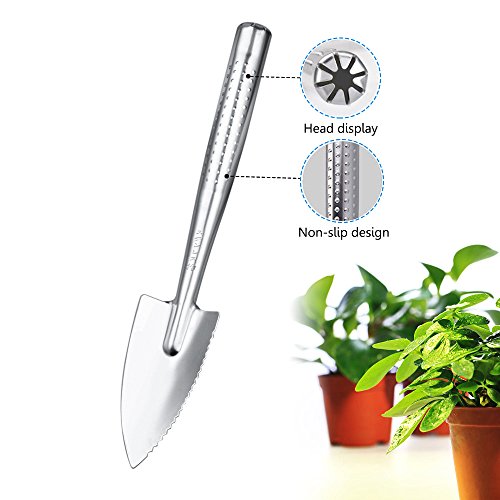 Mini Garden Tool Set, 3PCS Stainless Steel Heavy Duty Gardening Kit with Transplanting trowel, Cultivator hand rake, Weeding Fork for Digging & Planting - Thumbnail 4