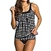 Laimeng_world Womens Retro Ploka Dot Tankini Two Pieces Padded Swimsuits Bathing Suit