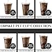 Clear Plastic Cups with Lids | 20 oz, 100 Pack | PET Cold Smoothie Cups | Iced Coffee Cups | Disposable Cups with Lids | To Go Cups