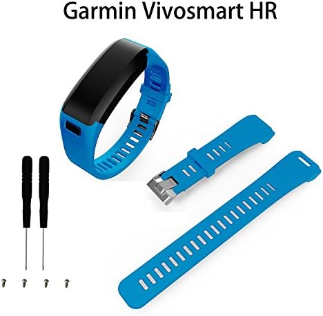 Band for Garmin Vivosmart HR, Garmin Vivosmart HR Replacement Soft Silicone Bracelet Sport Strap Wristband Accessory(No Tracker) (Blue)