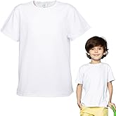 METFUIN Toddler Blank Sublimation T-Shirt, Crew Neck, Short Sleeve