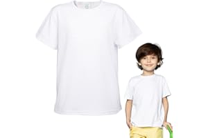 METFUIN Toddler Blank Sublimation T-Shirt, Crew Neck, Short Sleeve