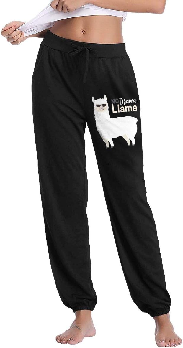 AucCen Womens No Drama Llama Alpaca Jogger Lounge Sleep Sweatpants Pajamas