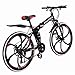 Mountain Bike for Adult Men and Women, High Carbon Steel Dual Suspension Frame Mountain Bike, 21 Speed Gears Folding Outroad Bike with 26 Inches 6-Spoke Rims (Black)thumb 4