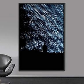 signwin Framed Canvas Wall Art Night View Landscape...