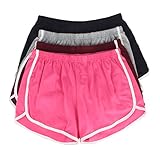 Yoga Gym Sport Shorts Workout Running Short Pants for Women No Drawstring Solid Color Dolphin Shorts