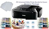 PC Universal Edible Printer Bundle- Designer Package- with 2 Sets of Edible Inks + 30 Assorted Frosting and Wafer Sheets+ 1 YR Cloud Base Design Tool