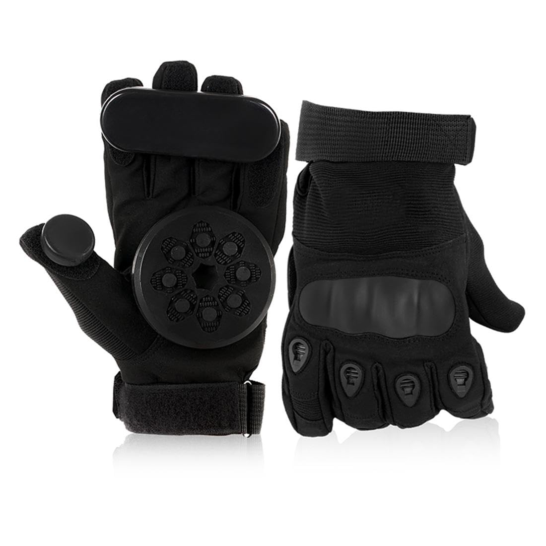 Skateboard Gloves with 2 Set Spark Pucks, Longboard Downhill Slide Gloves CBST04