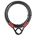 BV 15FT Security Steel Cable with Loops, Braided Steel Flex Cable, Lock Cable 3/8 Inch, for U-Lock and Padlock primary