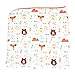ADDISON BELLE Dream Everything Blanket - 100% Muslin Cotton - Oversized 47 inches x 47 inches - Premium 4 Layer Blanket (Fox Bear)