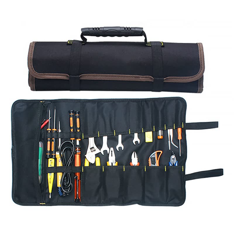 Portable Tool Bag 22 Pockets 600D Oxford Canvas Carry Tools Large Tote Organizer Easy Storage Portable Ideal for Crafts and Repairmen Blue