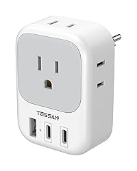 TESSAN Switzerland Travel Plug Adapter, Type J