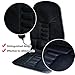Zone Tech 2-in-1 Car Seat Cushion - Black Premium Quality 12V Automotive Adjustable Temperature Comfortable Heating, 8 Function Massaging Car Seat Cushion