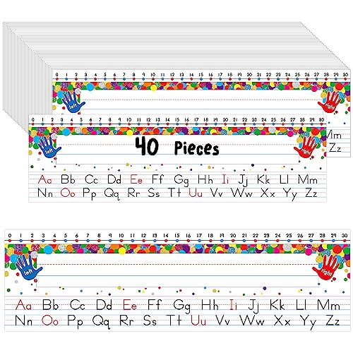 40 PCS Desk Nameplates, Waterproof Confetti Desk
