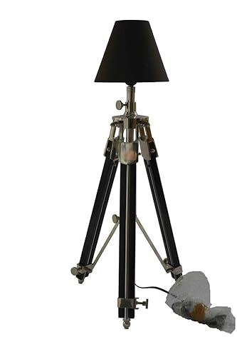 Indian Lights Polish Wood Floor Lamp Stand Solid Tripod Lamp Stand