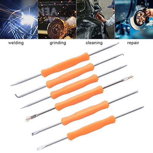 6 pcs Soldering Assist Set, Solder Assist Tools Electronic Components Welding Grinding Accessory Tool Kit, Welding Auxiliary Solder Station Iron Tools Aid PCB Cleaning Kit Set - Thumbnail 2