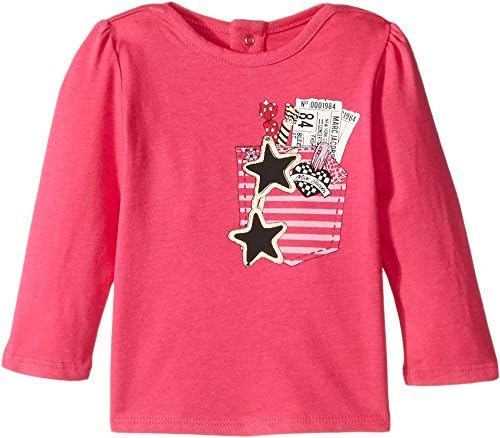 Little Marc Jacobs Baby Girls' Trompe L'Oeil Ls Tee Shirt Infant, Rose Ecarlate, 9 Months