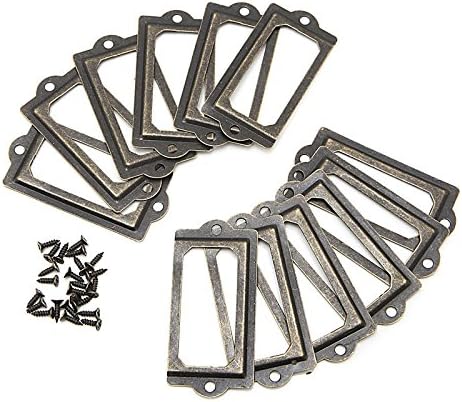 24 Pcs Label Pull Frame Handle File Name Card Holder Will Go Well With Your Jewelry Box, Gift Box,cabinet, Cupboard, Case, Apothecary