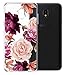 BAISRKE Galaxy J4 2018 Case, Galaxy J4 Case with Flowers Slim Shockproof Clear Floral Pattern Soft Flexible TPU Back Cove for Samsung Galaxy J4 2018/J400 [Purple Flowers]