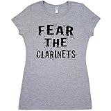 Inktastic Women's Fear The Clarinets Music Quote Junior Fit T-Shirt