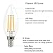 La Farah LED Filament Candelabra Bulb 6 Pack -4W LED Edison Candelabra Bulb -40 Watt Equivalent -2700K Warm White-E12 LED edison bulb chandelier-ETL listed