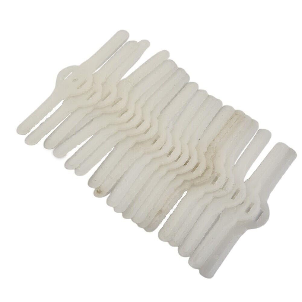 Plastic Grass Trimmer Blades, Grass Trimmer Replacement Blades, 135 mm Cordless Strimmer Blades, for Lawn, Garden, Orchard, Woods, or Pastoral, Cordless Lawn Mower Cutting (White(30 Pack))