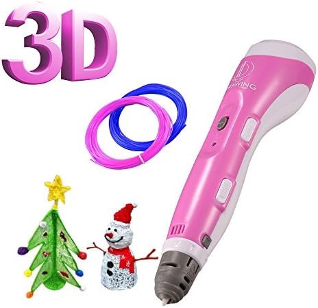 3D Pen For Kids Doodler 3D Drawing Pen With 2 Free filament Refill (Radom Corlors)Printer pen Drawing Templates Portable 3D Printer Printing Pen For Children And Adults Craft Gifts For Kids