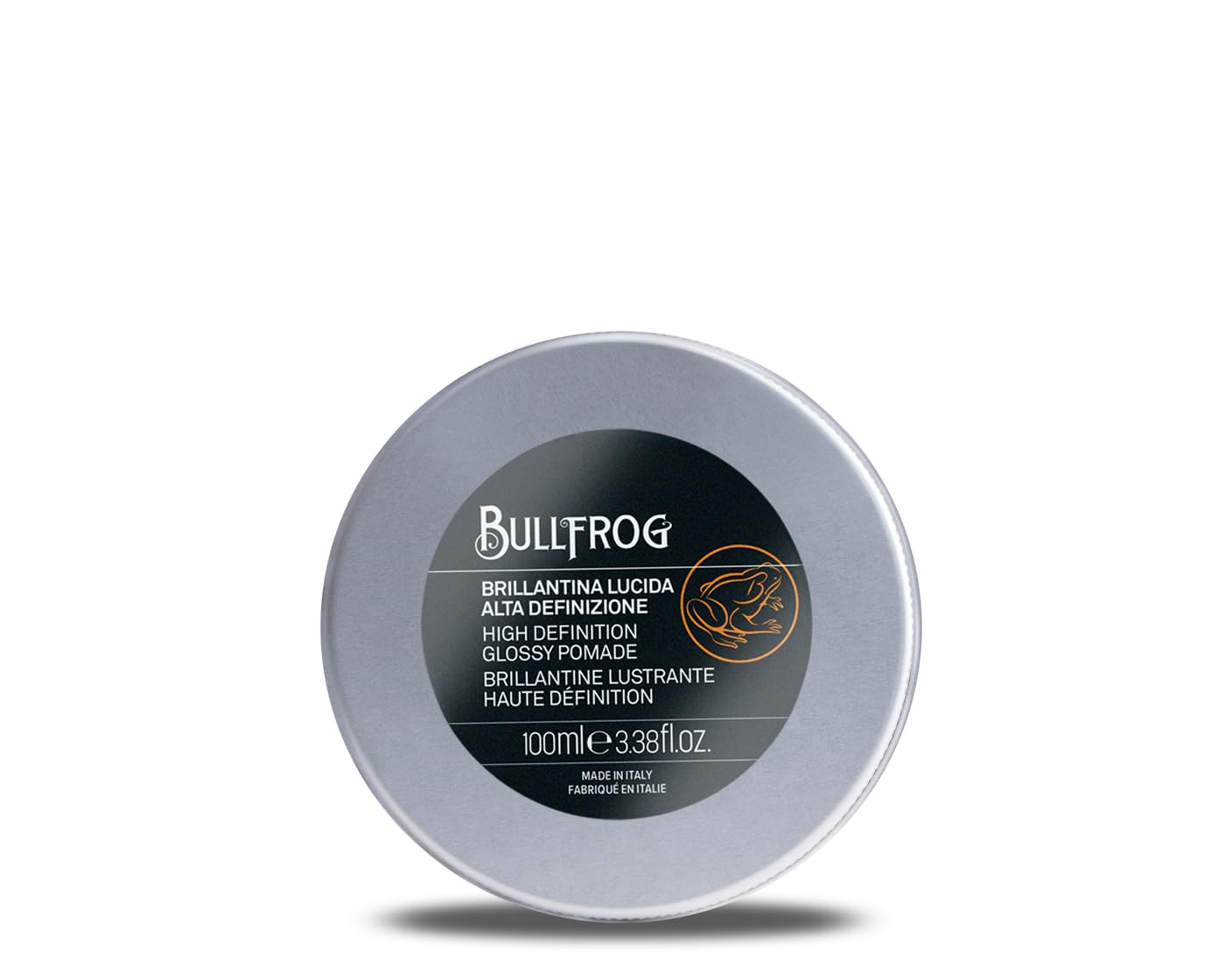 Bullfrog High Definition Shiny Gel 100ml - Sculpted and Classic Look - Strong and Long-Lasting Hold - Flexible and Soft Formula - Made in Italy