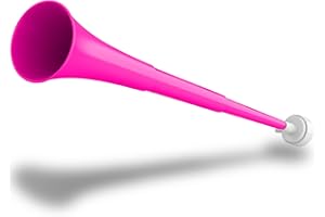 QIDOE Stadium Horn Vuvuzelas Soccer Noisemakers Collapsible Blow Trumpet Horns Noise Maker Loud Sound Handheld Sports Horn Noisemaker for Sports Events Graduation Games Party Favors Supplies (Pink)
