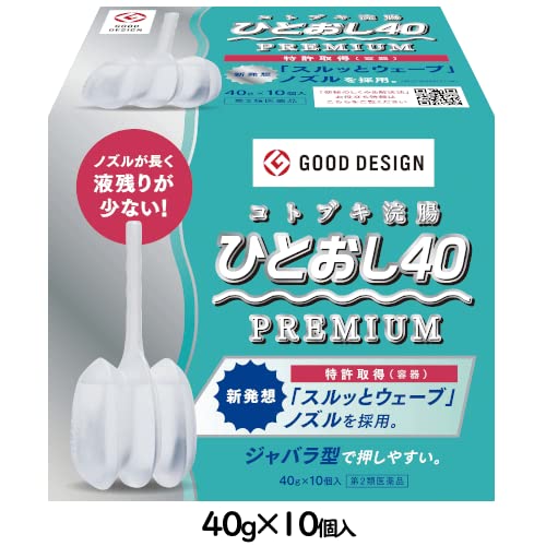 ムネ製薬 コトブキ浣腸ひとおし40 ジャバラ型 40g 10個入 2個セットの商品画像