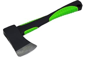GRIP GRAND RAPIDS INDUSTRIAL PRODUCTS Grip 1-1/4 Pound Deluxe Camp Axe - Heat Transferred Steel - 15" Fiberglass Handle - Firewood - Camping, Hunting, Hiking