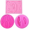 3 Pack Veer Fondant Siliconen Mallen, Siliconen Fondant Mallen, Cake Decoratie Bakken Tools, Fondant Diy Decoreren Tools…