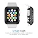 Apple Watch 42mm Case, Maxboost Premium Protective Apple Watch Case for Apple Watch/Sport Edition 42mm [Black] Stylish TPU Snap Frame Accessories Rugged Hard Cover Bumper from Scratches and Impacts