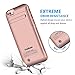 Kujian iPhone 6 Battery Case Charger External Battery Backup Charger Case 3500mAh with Kickstand for iPhone 6/6S (Rose Gold)