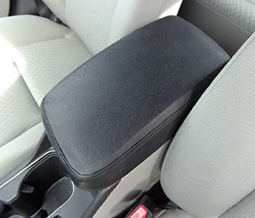 Car Console Covers Plus Fits Cadillac SRX Luxury Vehicle 2010-2016 Faux Leather Center Armrest Cover for Center Console Lid Made in USA Black