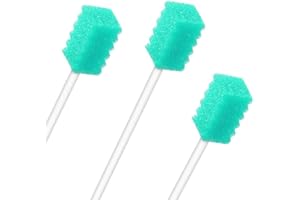 Wellgler's Disposable Oral Swabs, Sterile Sponge Mouth Swabs (100pcs,sky blue)