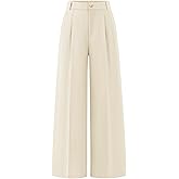 ZESICA Women's Wide Leg Dress Pants 2026 High Waisted Business Casual Palazzo Pants Work Office Slacks Trousers