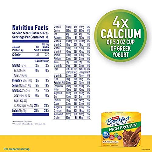 Carnation Breakfast Essentials High Protein Powder Drink Mix, Rich Milk