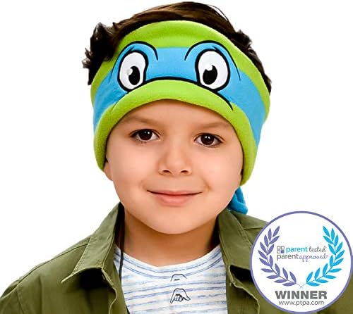 Teenage Mutant Ninja Turtles Kids Headphones by CozyPhones - Volume Limited with Ultra-Thin Speakers & Soft Fleece Headband - Perfect Children's Earphones for School, Home and Travel - Leonardo