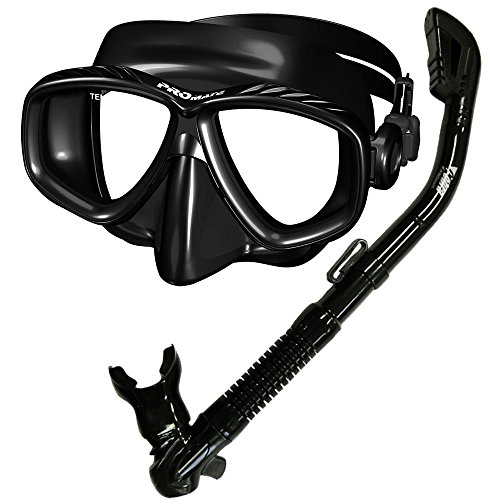 Promate Snorkeling Scuba Dive Dry Snorkel Purge Mask Gear Set