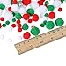 Sumind 1000 Pieces Christmas Pom Poms and 100 Pieces Pipe Cleaners Chenille Stems for Christmas Craft Party Supplies
