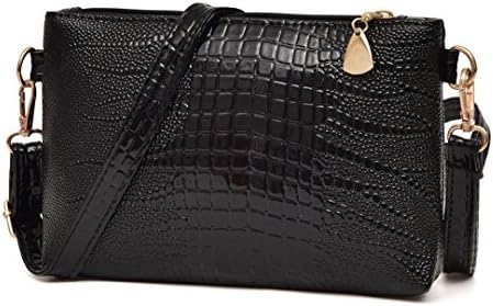 Women Handbags,Toponly Women Handbag Crocodile Pattern Small Tote Ladies Purse Shoulder Bag (Fashion Black)